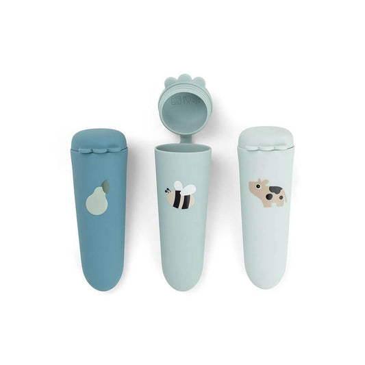 Done by Deer Silicone Ice Pops 3 Pack - Tiny Farm Blue