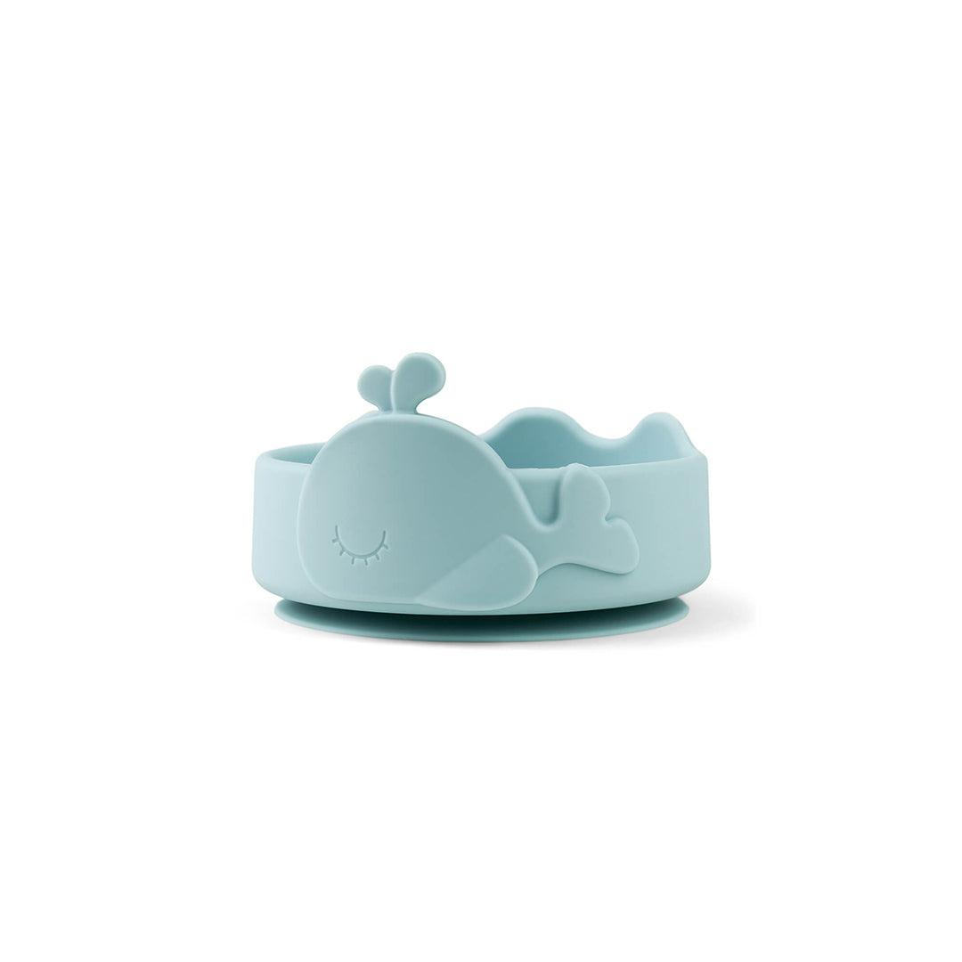 Done by Deer Silicone Stick & Stay Bowl + Baby Spoon  - Blue - Wally