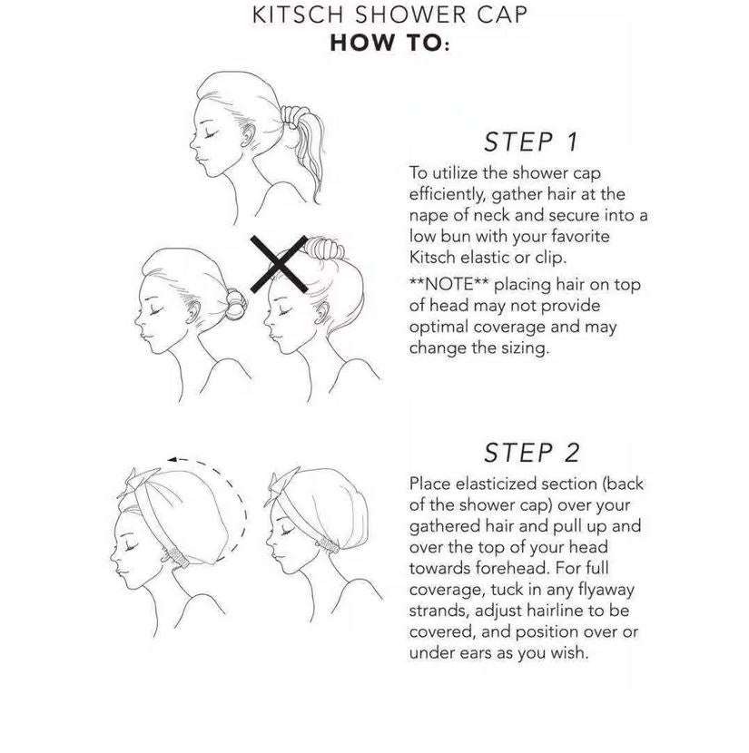 Blush Dot Luxury Shower Cap