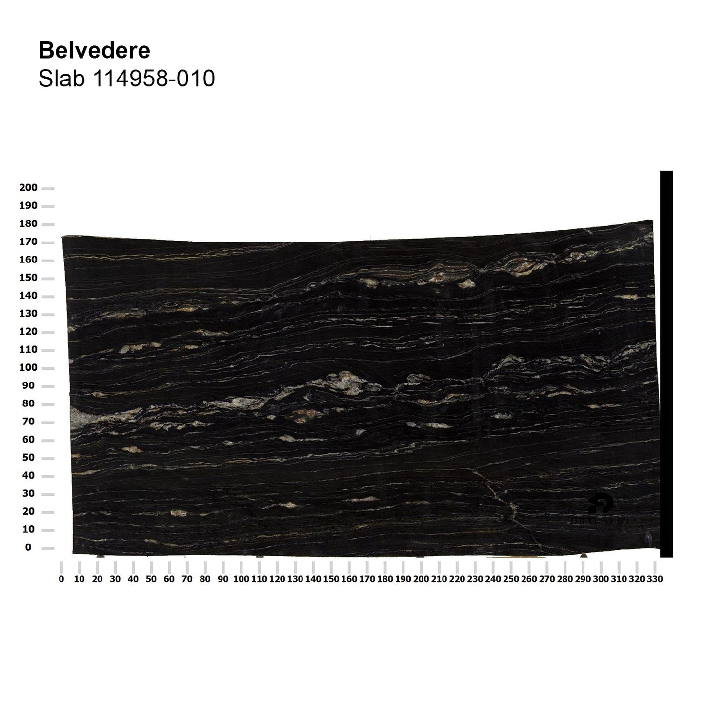 draenert | day bar trolley | belvedere polished stone + black frame