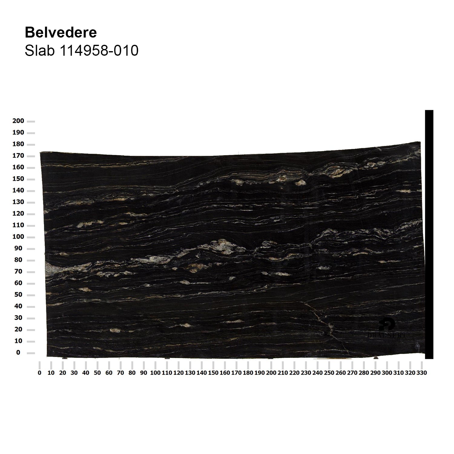 draenert | day bar trolley | belvedere polished stone + black frame