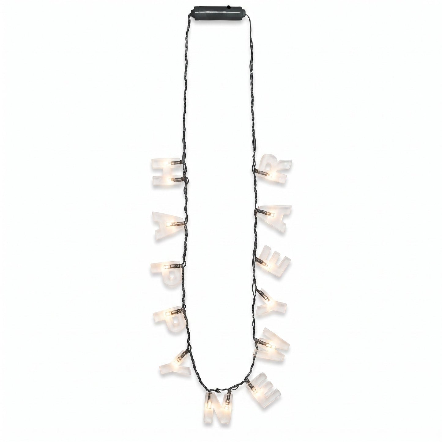 "Happy New Year" Light-Up Necklace - 36" Festive Wearable Accessory