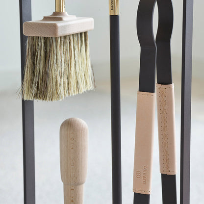 eldvarm | emma fire companion set with leather | naturel