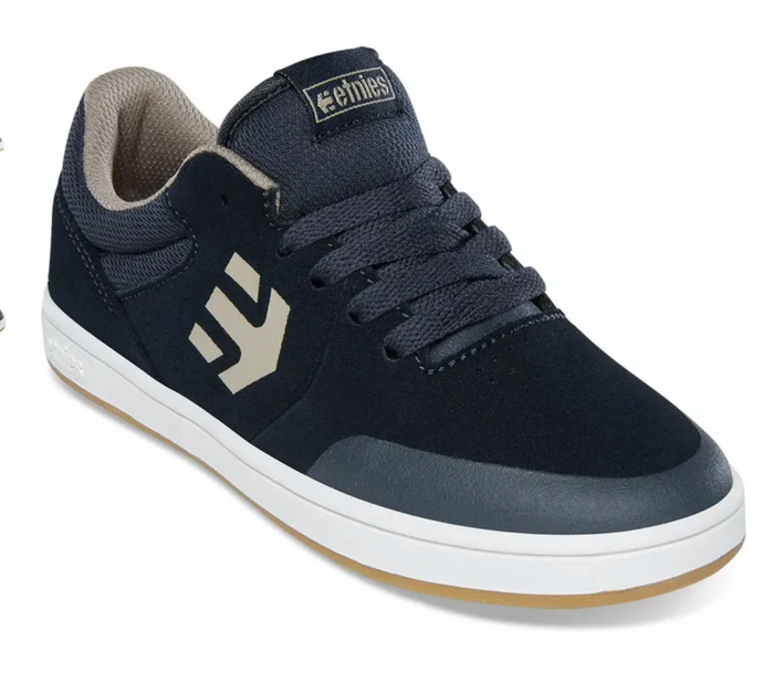 Etnies Marana Kids Skate Shoes - Navy/Tan - SALE -