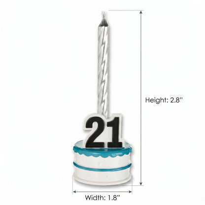 "Finally 21" Birthday Candle Holder with Candle