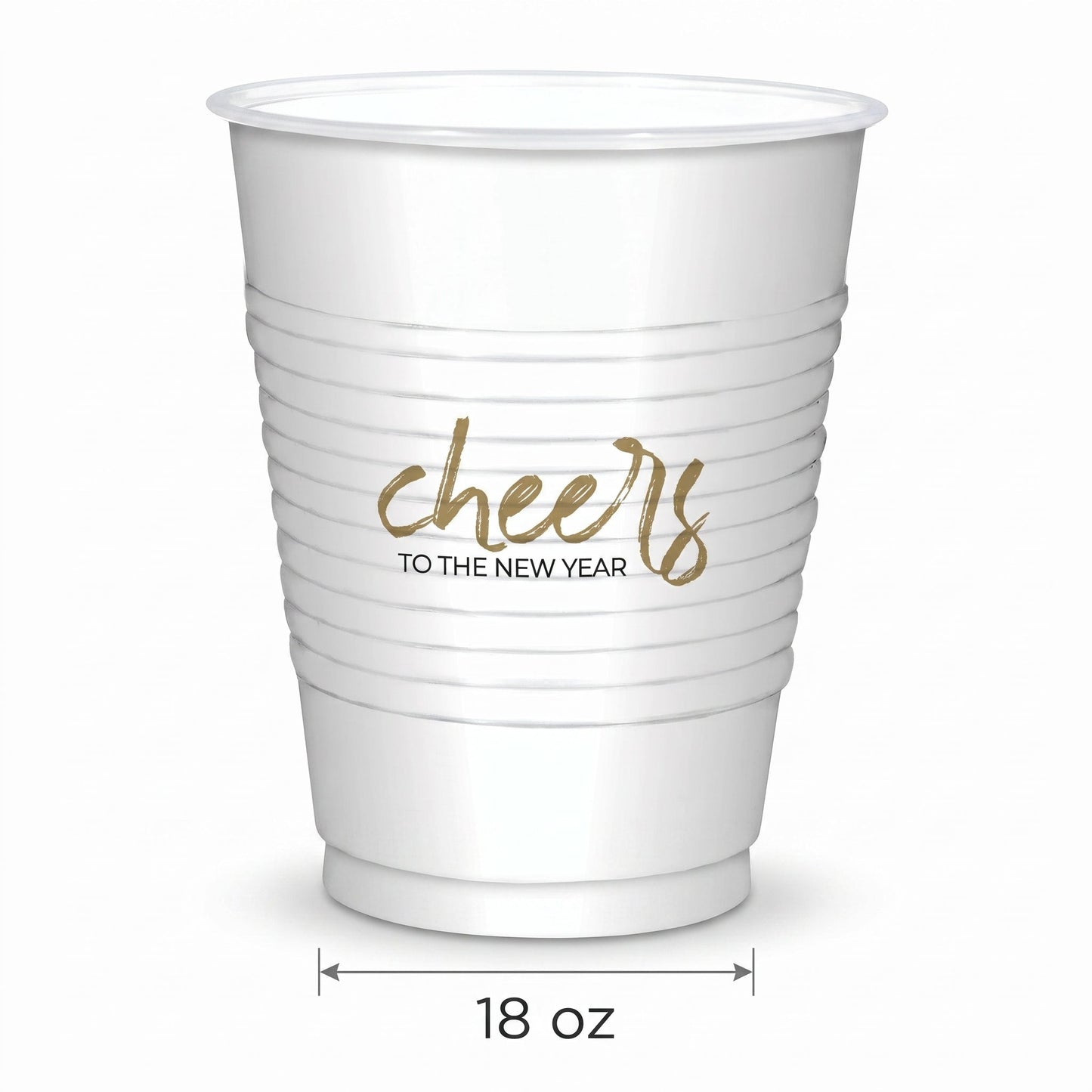 "Cheers To The New Year" 16oz Plastic Tumblers - 25 Pack