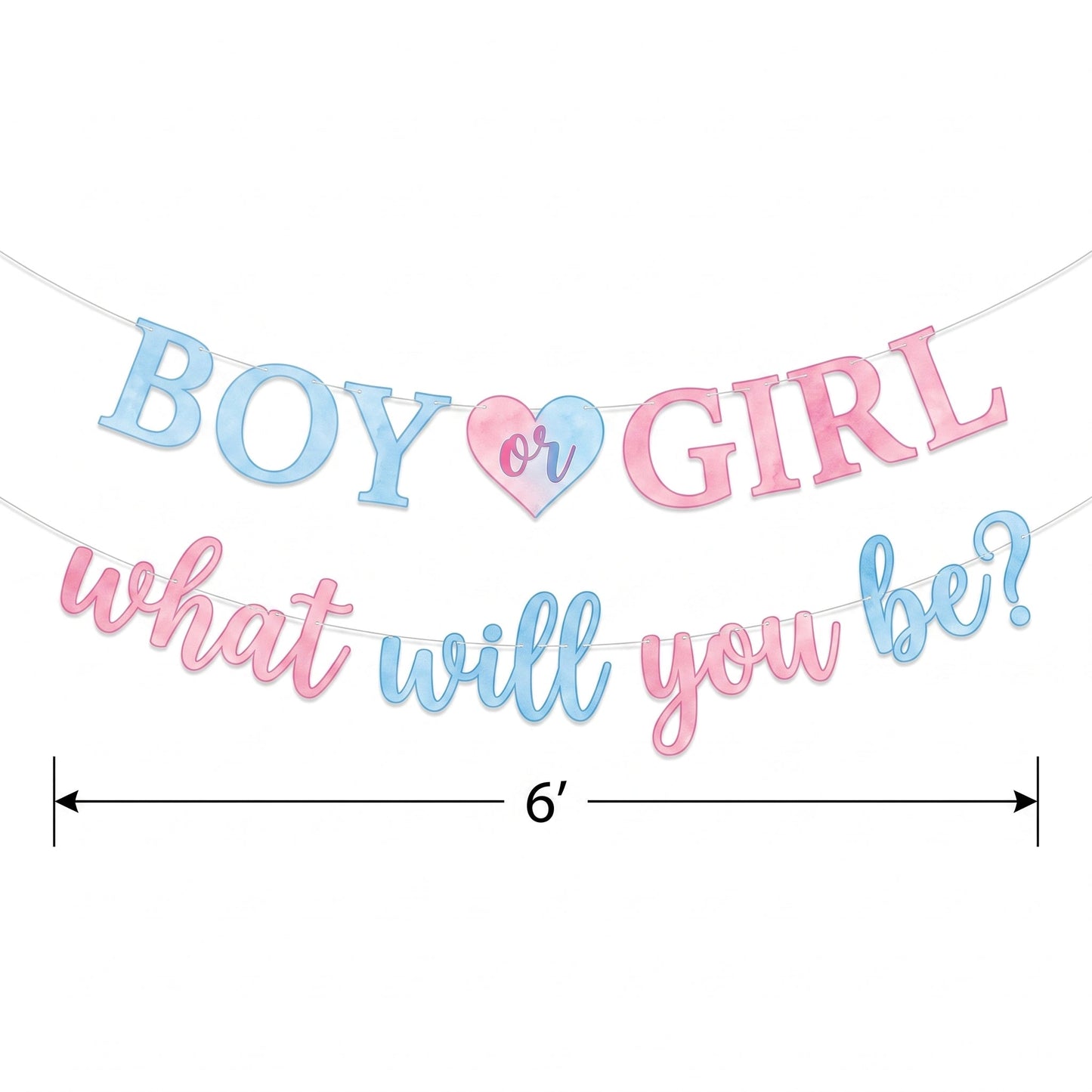 "Boy or Girl?" Gender Reveal Banner - 12 ft. Party Decoration