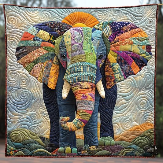 Femke - Vatteret tæppe Elefant Tribal Harmoni
