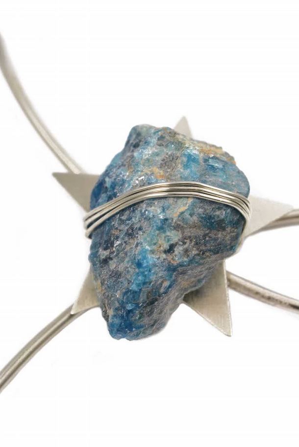Silver Blue Ombre Flower of Life Tranquility Crystal Grid