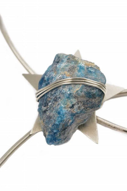 Silver Blue Ombre Flower of Life Tranquility Crystal Grid