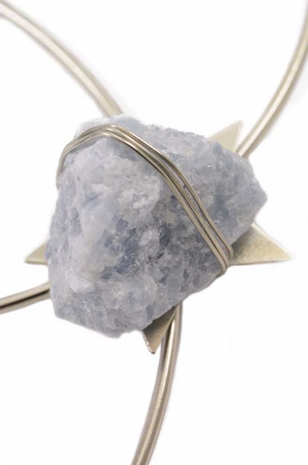 Silver Blue Ombre Flower of Life Tranquility Crystal Grid