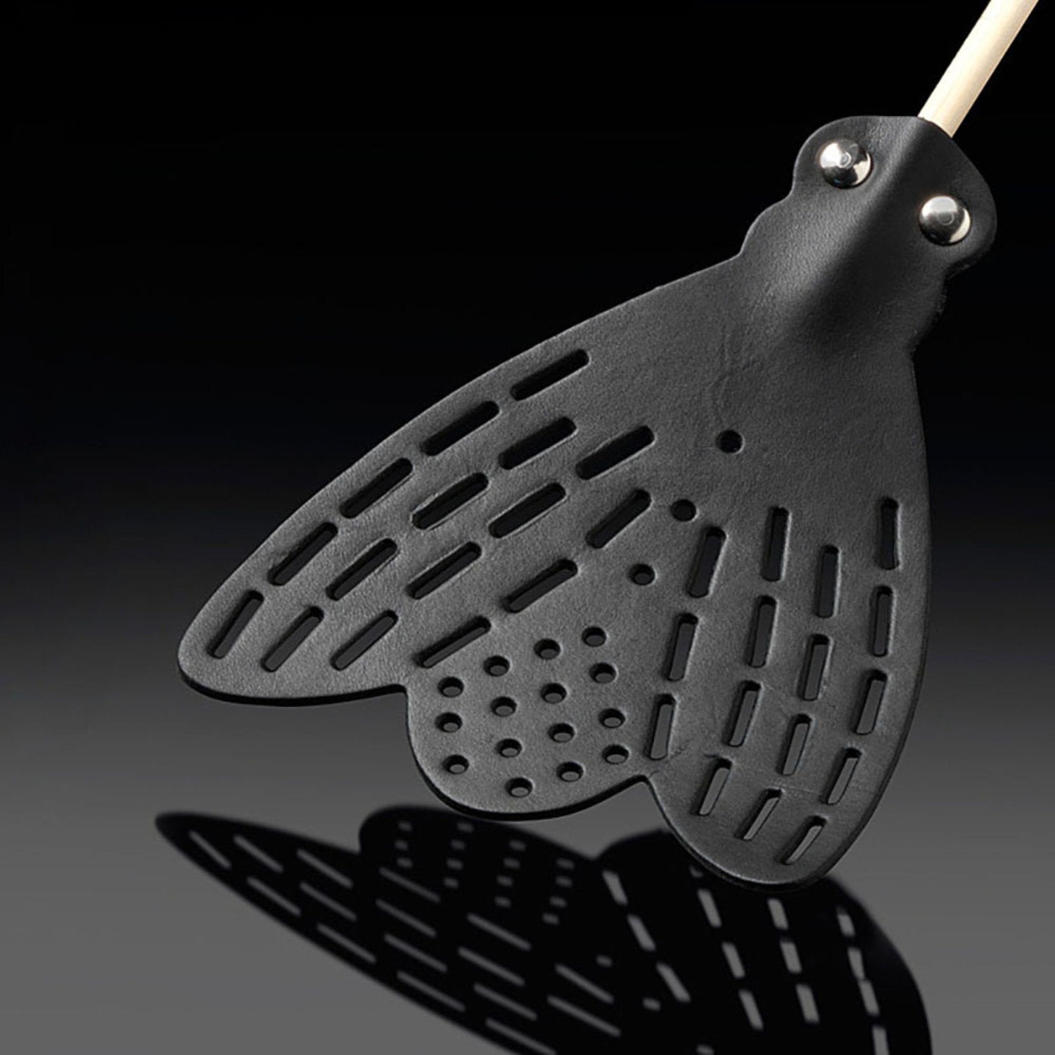 essey | fly fly leather flyswatter | black - LC