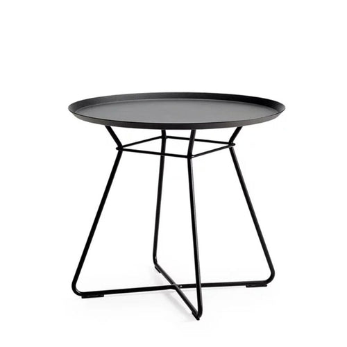 freifrau | leya coffee table with leather inlay | large | black