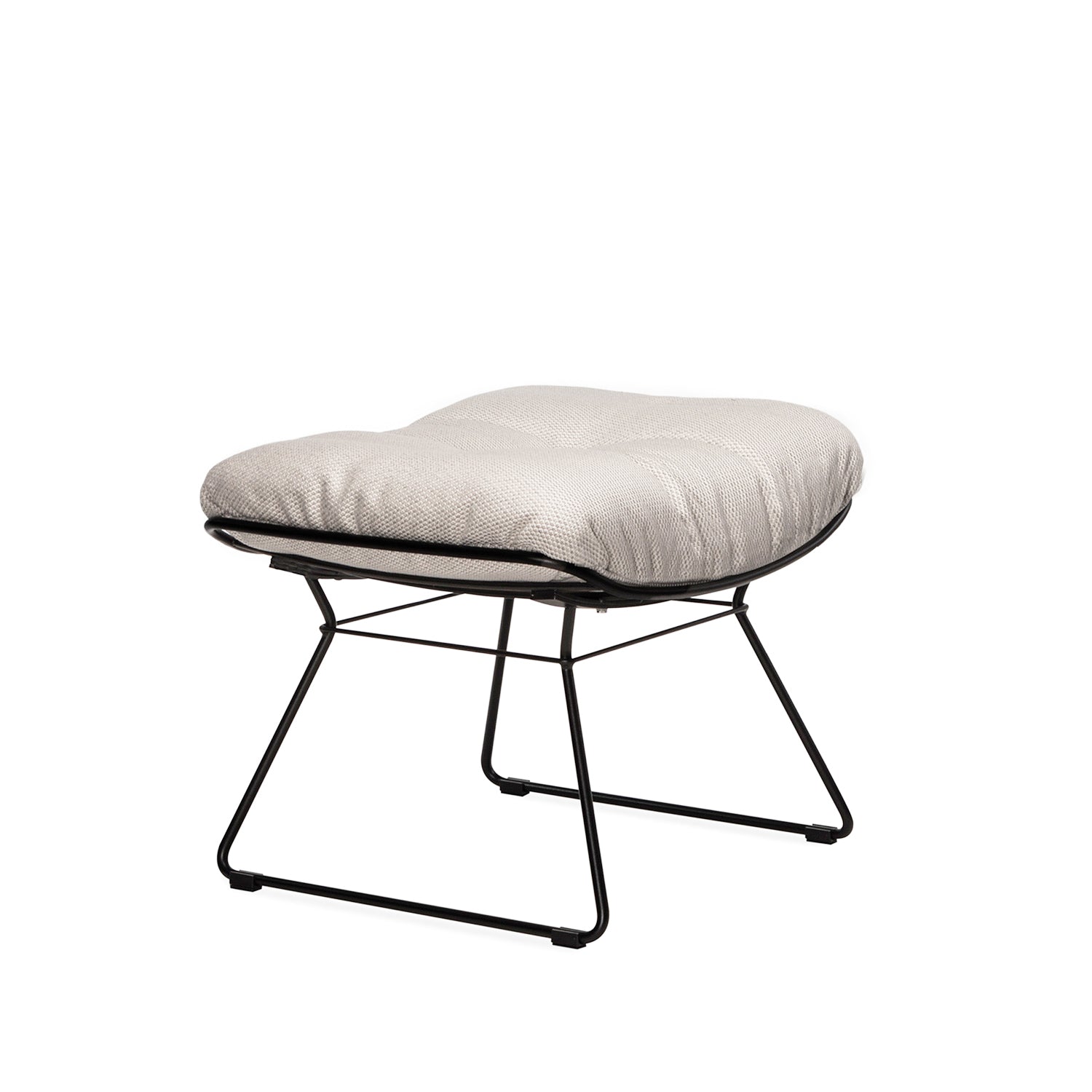 freifrau | leyasol outdoor ottoman | lopi ash + black frame