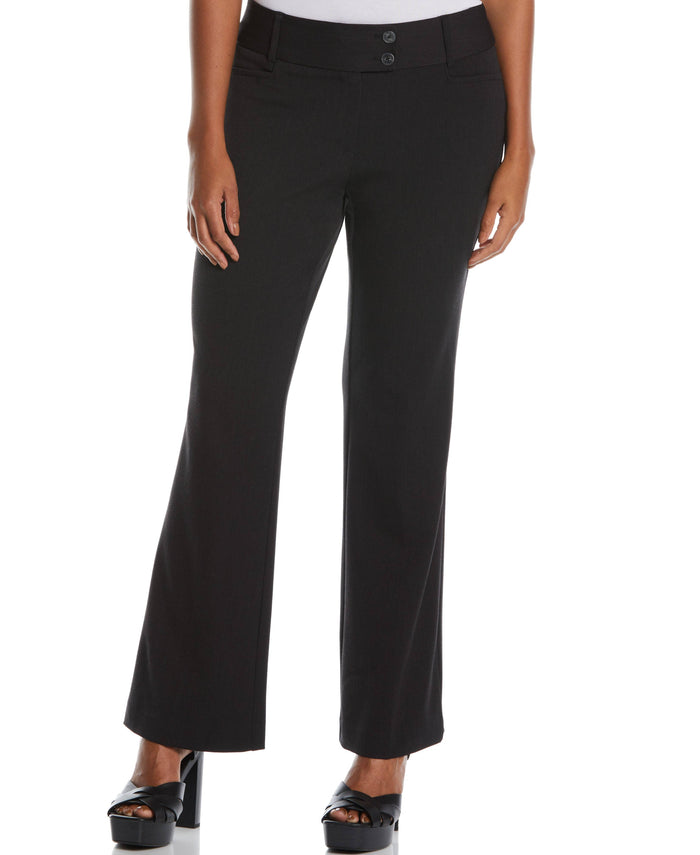 GABARDINE BOOTCUT PANT - CURVY FIT (Graphite)