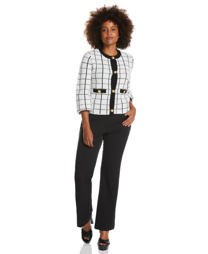 GABARDINE BOOTCUT PANT - CURVY FIT (Graphite)