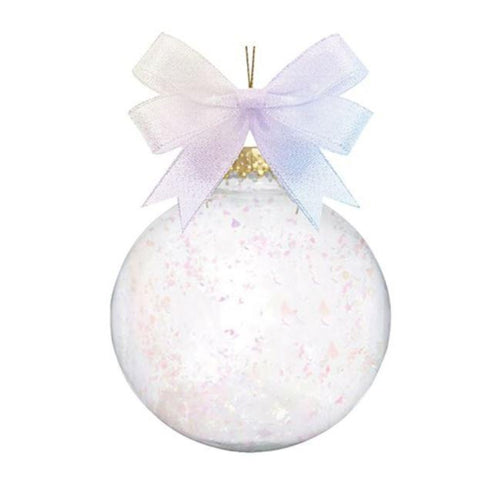 Iridescent Snow Glass Ornament