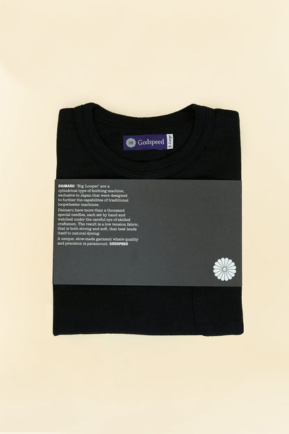 Godspeed Heavyweight Loopwheel  10oz Pocket T-Shirt - Black