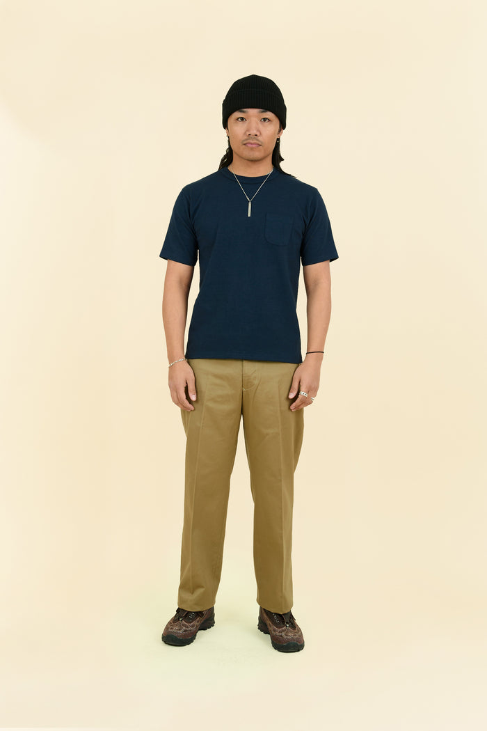 Godspeed Heavyweight Loopwheel 10oz Pocket T-Shirt - Navy