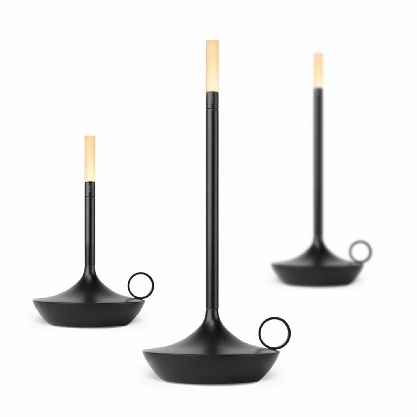graypants | wick portable table lamp | black 16cm