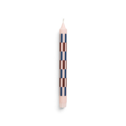 hay | pink and blue pattern candle | set of 4