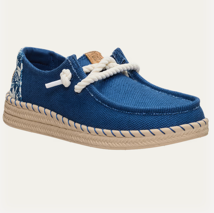 HEY DUDE - Wendy Espadrille Hibiscus -NAVY