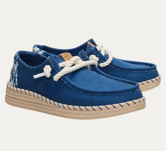 HEY DUDE - Wendy Espadrille Hibiscus -NAVY