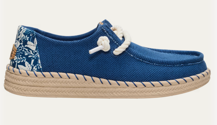 HEY DUDE - Wendy Espadrille Hibiscus -NAVY