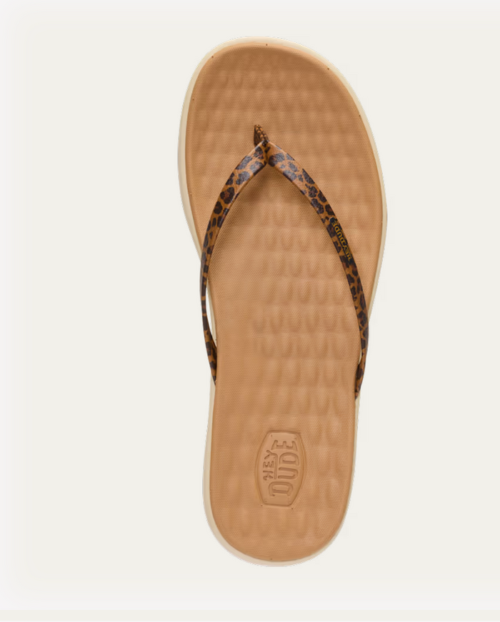 HEY DUDE Maui Breeze Flip - Tan Leopard