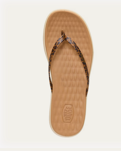 HEY DUDE Maui Breeze Flip - Tan Leopard