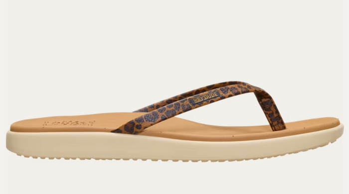 HEY DUDE Maui Breeze Flip - Tan Leopard