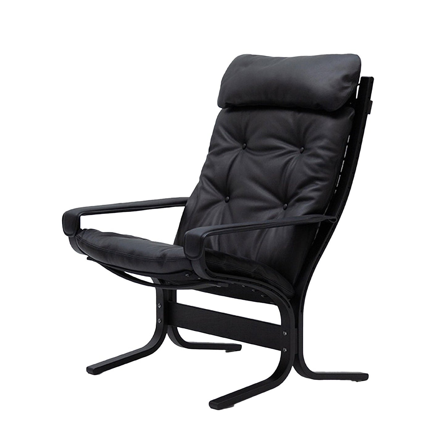 hjelle | siesta classic 301 chair | high back with arms | black oak + hemsen HA19 leather