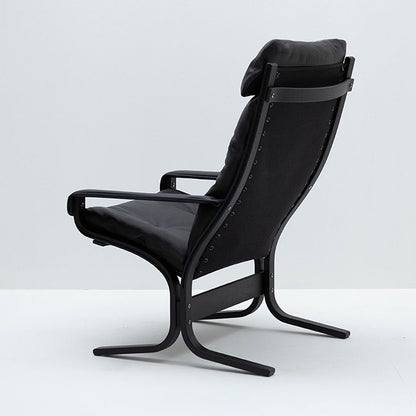 hjelle | siesta classic 301 chair | high back with arms | black oak + hemsen HA19 leather