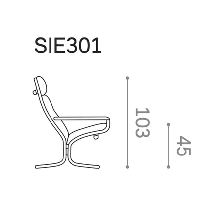 hjelle | siesta classic 301 chair | high back with arms | oak + vintage 413 leather