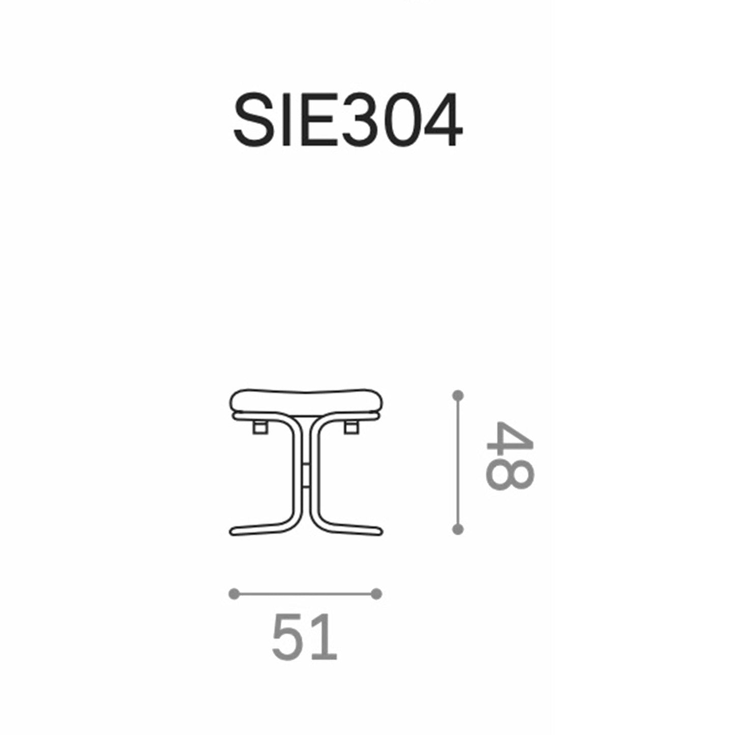 hjelle | siesta classic 304 footstool | oak + vintage cognac 413