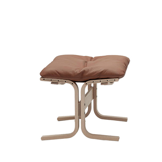 hjelle | siesta classic 304 footstool | oak + rustical tan leather