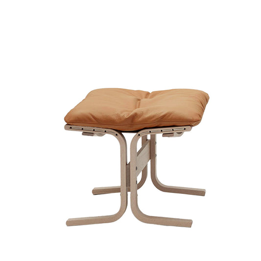 hjelle | siesta classic 304 footstool | oak + vintage cognac 413