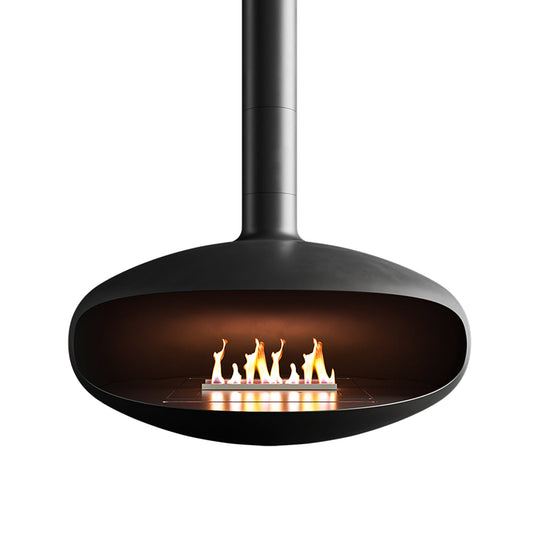 icon fires | the iconic 900 hanging fireplace | matte black
