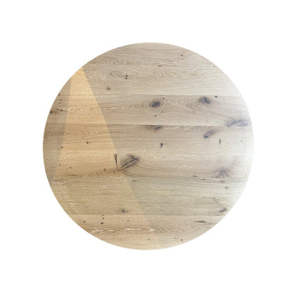 janua | bc 07 basket table round | white pigmented oak + bronze base 125cm