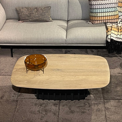 janua | bc 09 basket coffee table rectangular | white smoked oak + black base
