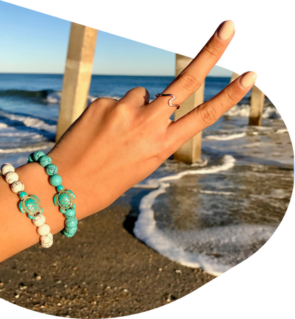 FAHLO - SEA TURTLE TRACKING BRACELET | CORAL REEF PINK