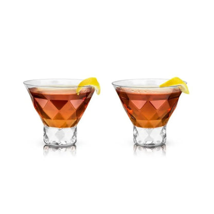 Viski Gem Crystal Martini Glasses