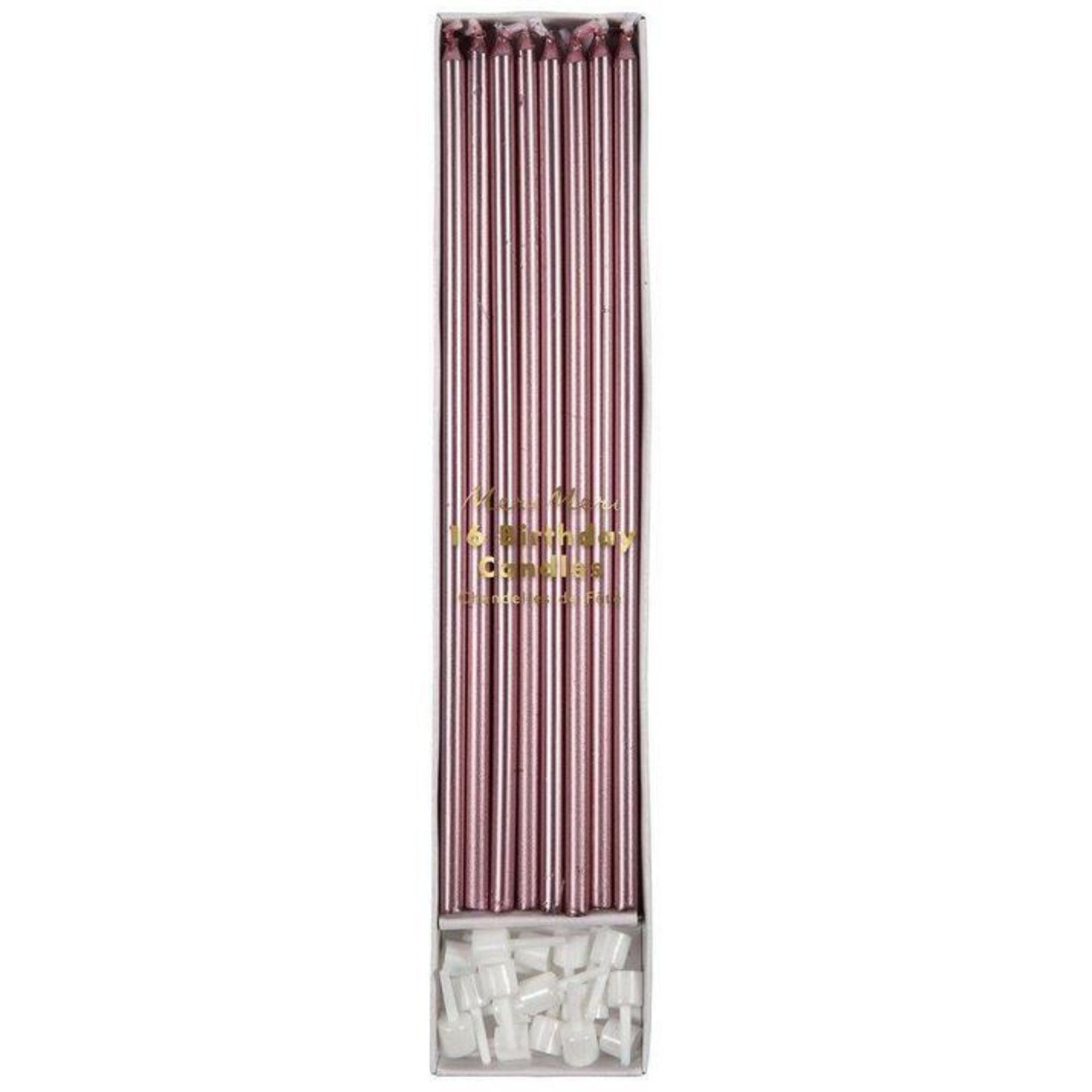 Metallic Pink Tall Candles