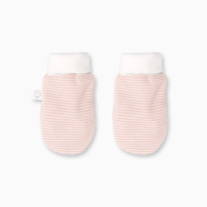 Baby Mittens - Blush Stripe
