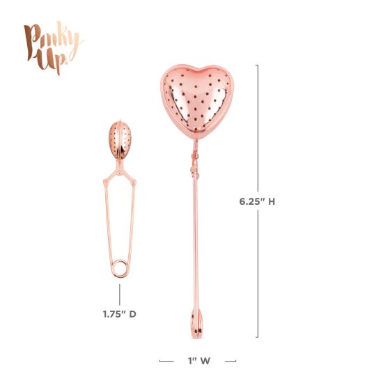 Rose Gold Heart Tea Infuser by Pinky Up