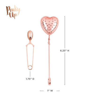 Rose Gold Heart Tea Infuser by Pinky Up