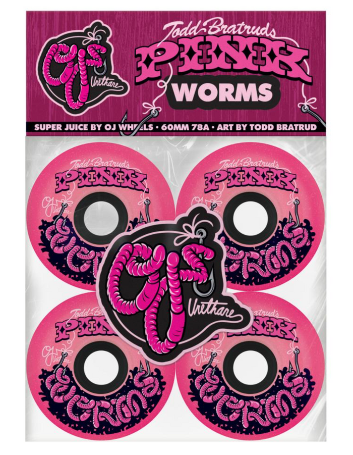 OJ Wheels Pink Worms Super Juice 78a -60mm