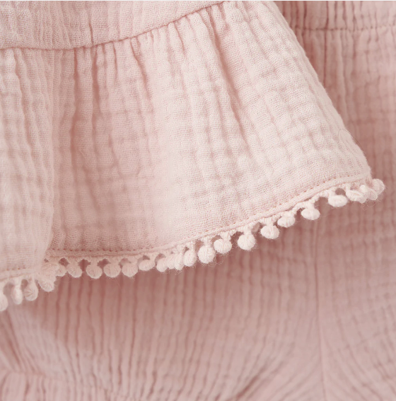 Blush Organic Muslin Tie Top Set