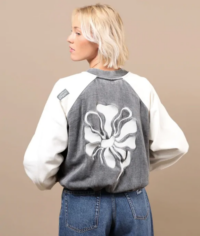 OXBOW WARPEDFLO RAGLAN ZIP SWEATSHIRT
