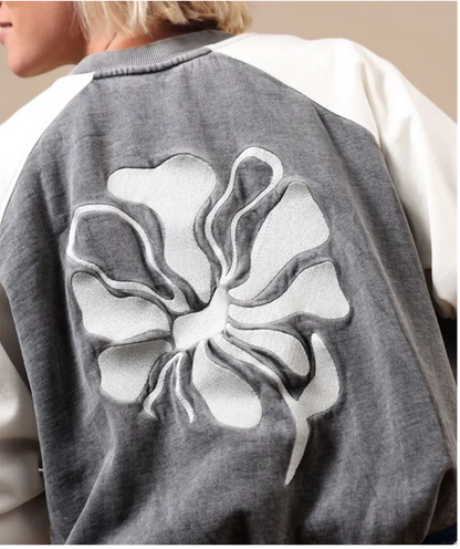 OXBOW WARPEDFLO RAGLAN ZIP SWEATSHIRT